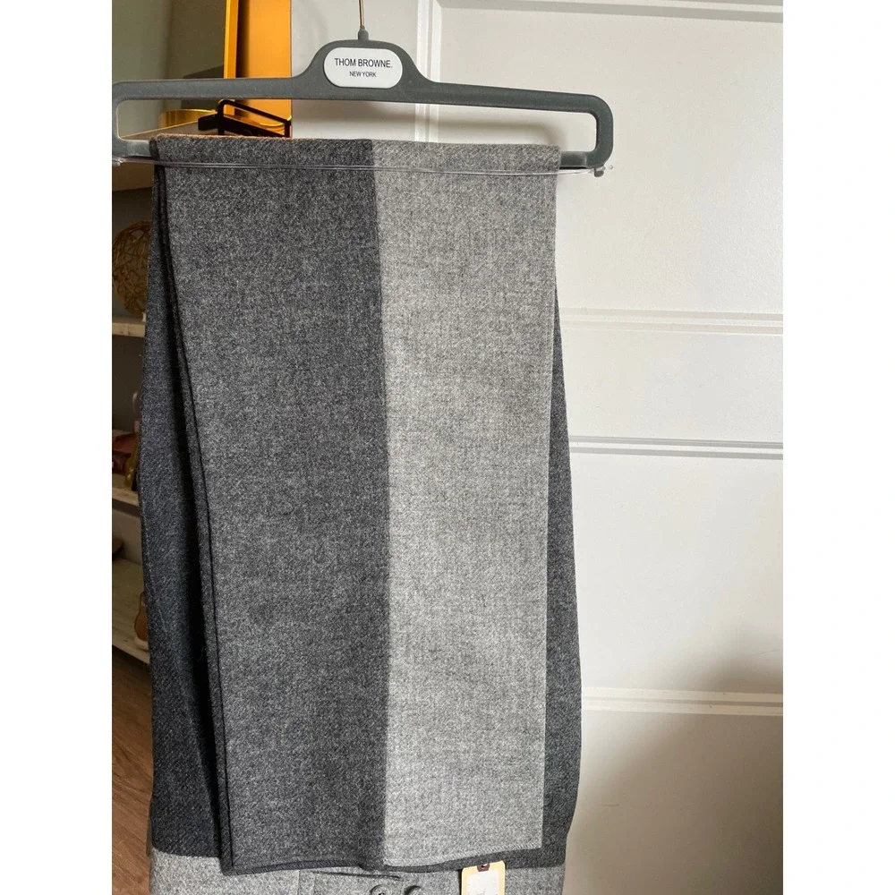 Thom Browne Tapered two tone Gray Wool Tweed Pants Size 3